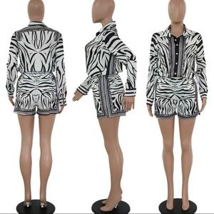 Tops - Zebra Print Shirt and Short set Tops - Zebra Print Shirt and Short set